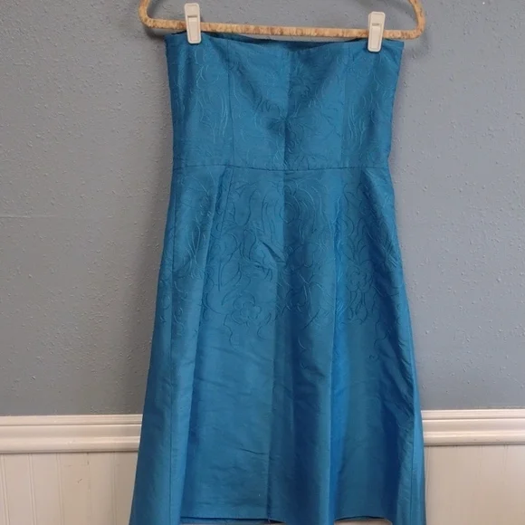 Ann Taylor Blue Strapless Sheath Mini Dress - Picture 6 of 14